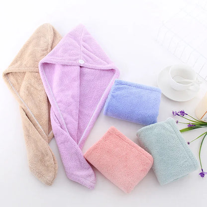 Microfiber Hair Towel Wrap – Magic Fast-Drying Bath Hat