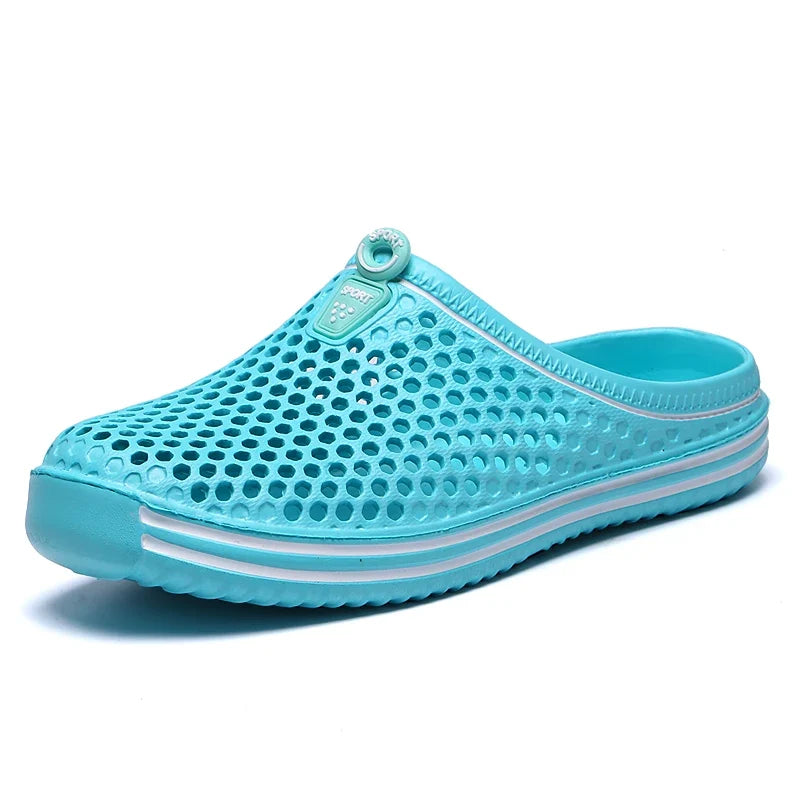 Hollow-Out Clogs Unisex Beach Sandals – Non-Slip, Sizes 36–45