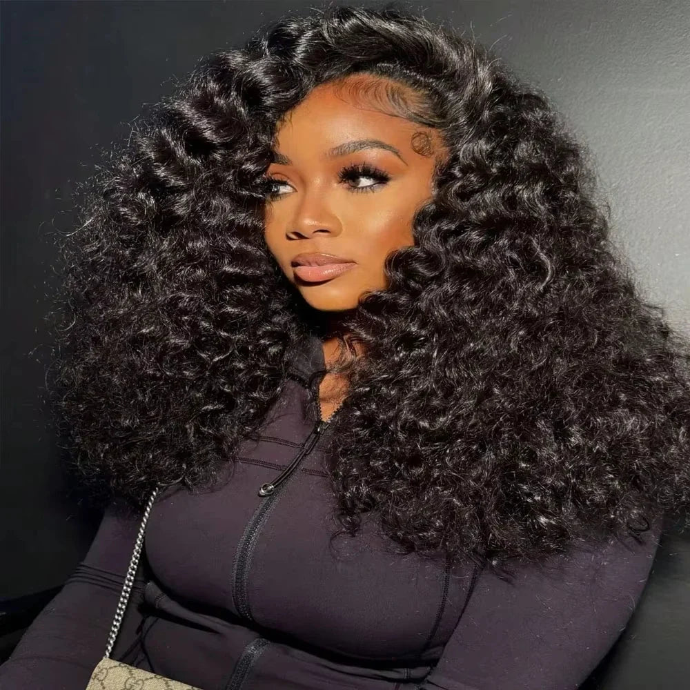 Deep Wave Lace Front Wig Human Hair – HD Transparent Lace, 200% & 250% Density