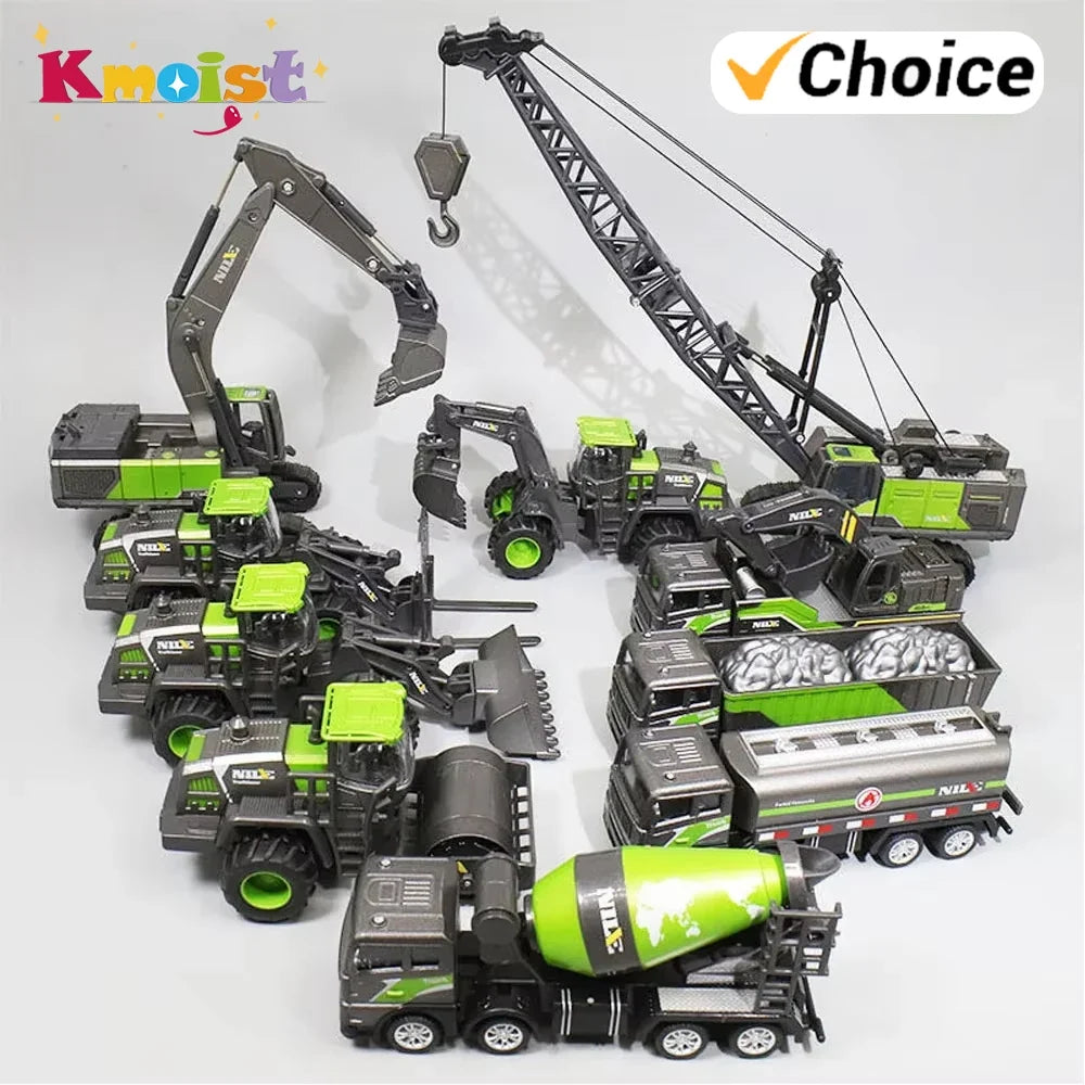 1:50 Scale Die-Cast Construction Vehicle Toy – Truck, Excavator, Crane & More