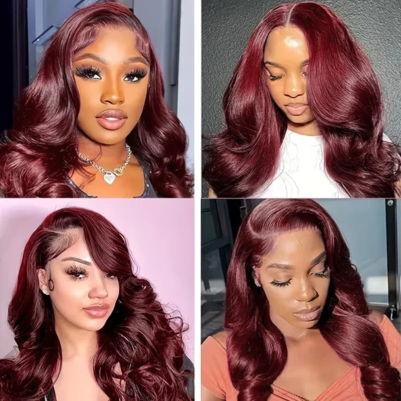 99J Burgundy Body Wave Human Hair Bundles – 3 & 4 Bundle Sets