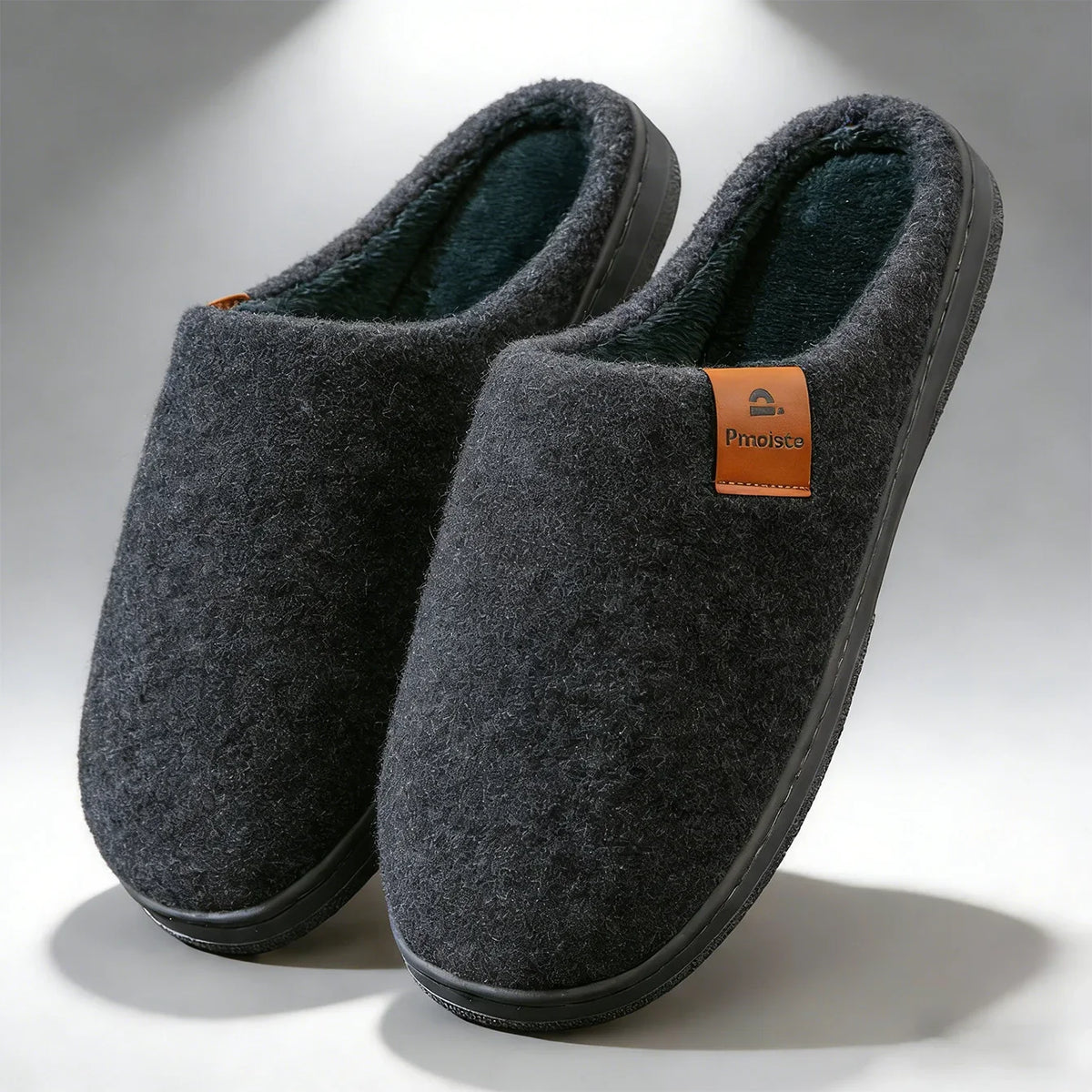 Winter Platform House Slippers – Warm Felt Non-Slip Indoor Shoes