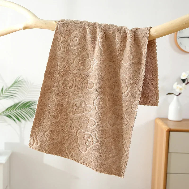 Super Absorbent Quick-Dry Face Towels – Soft Embossed Washcloths