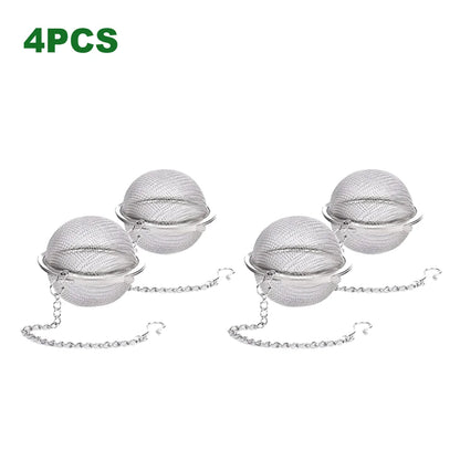 Stainless Steel Tea Ball Infuser with Chain – Fine Mesh