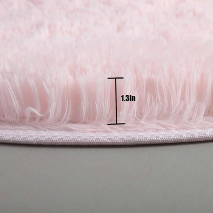 Fluffy Round Rug – Ultra-Soft Plush Mat for Bedroom & Living Room