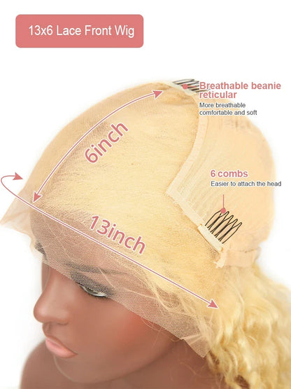 613 Honey Blonde Body Wave Lace Front Wig – 13x6 HD Lace Human Hair