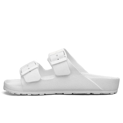 Men's EVA Double-Buckle Slide Sandals – Lightweight Anti-Slip
