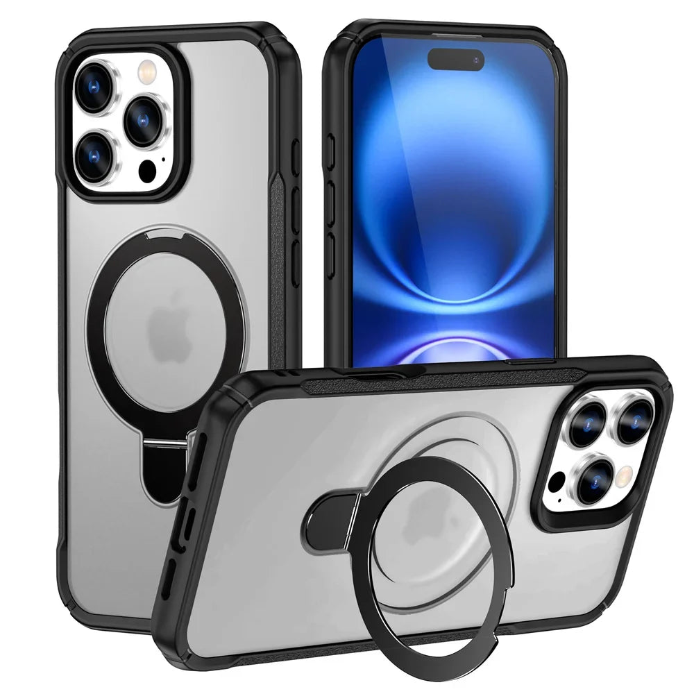 MagSafe iPhone Case with Magnetic Ring Stand & Kickstand