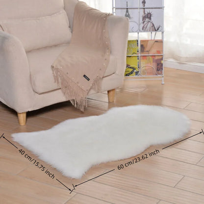 Faux Sheepskin Shaggy Rug – Fluffy Soft Area Mat for Bedroom