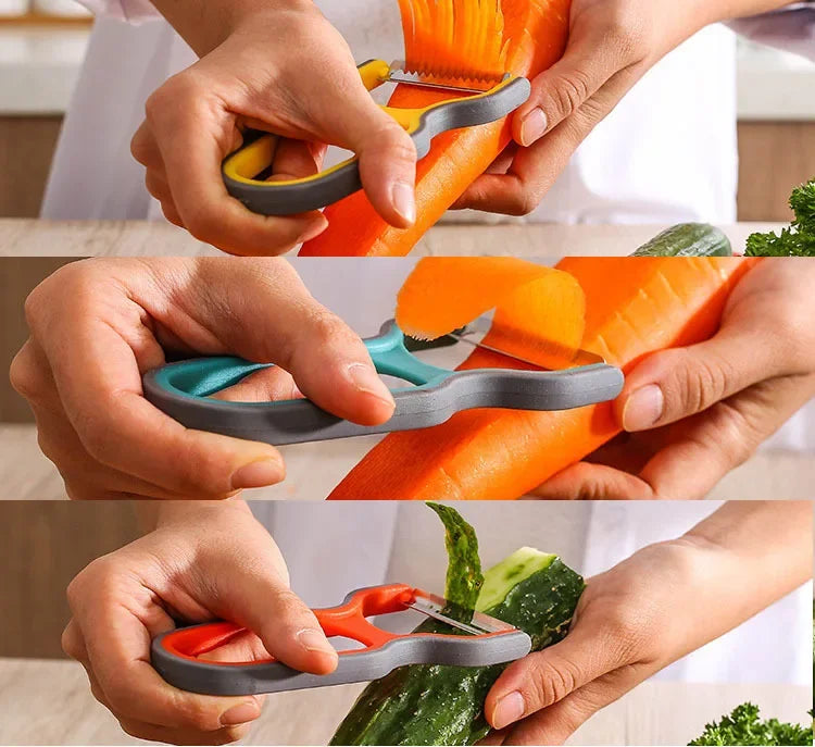 Vegetable Peeler Set – 3-Piece Stainless Steel Potato Slicer & Grater