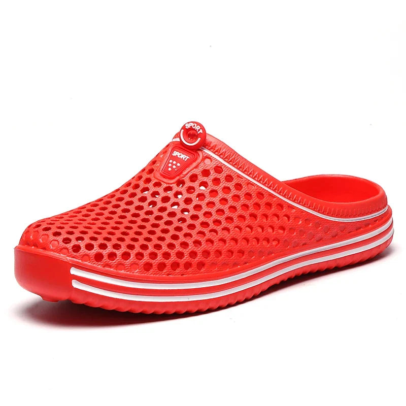 Hollow-Out Clogs Unisex Beach Sandals – Non-Slip, Sizes 36–45