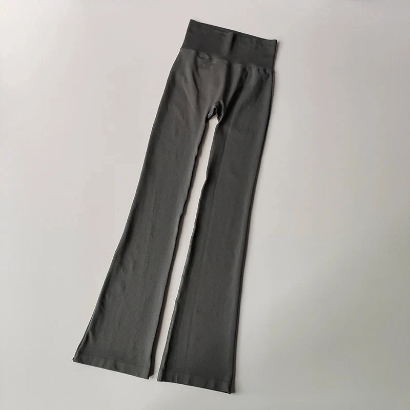 Women's Seamless High-Waist Flare Yoga Pants – Compression Leggings