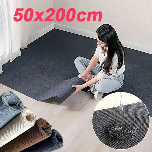 Self-Adhesive Area Rug – Water-Absorbent Bedroom & Kitchen Carpet