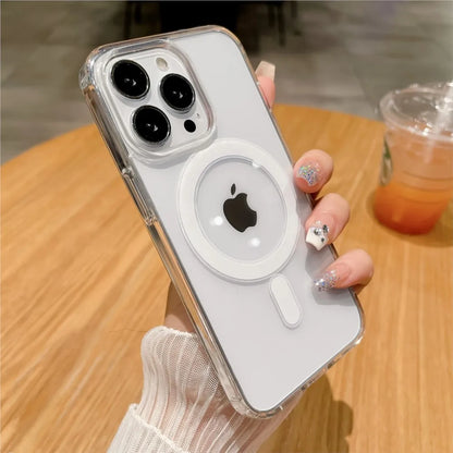 MagSafe Clear iPhone Case – Magnetic Transparent Wireless Charging Cover for iPhone 11–16 Series