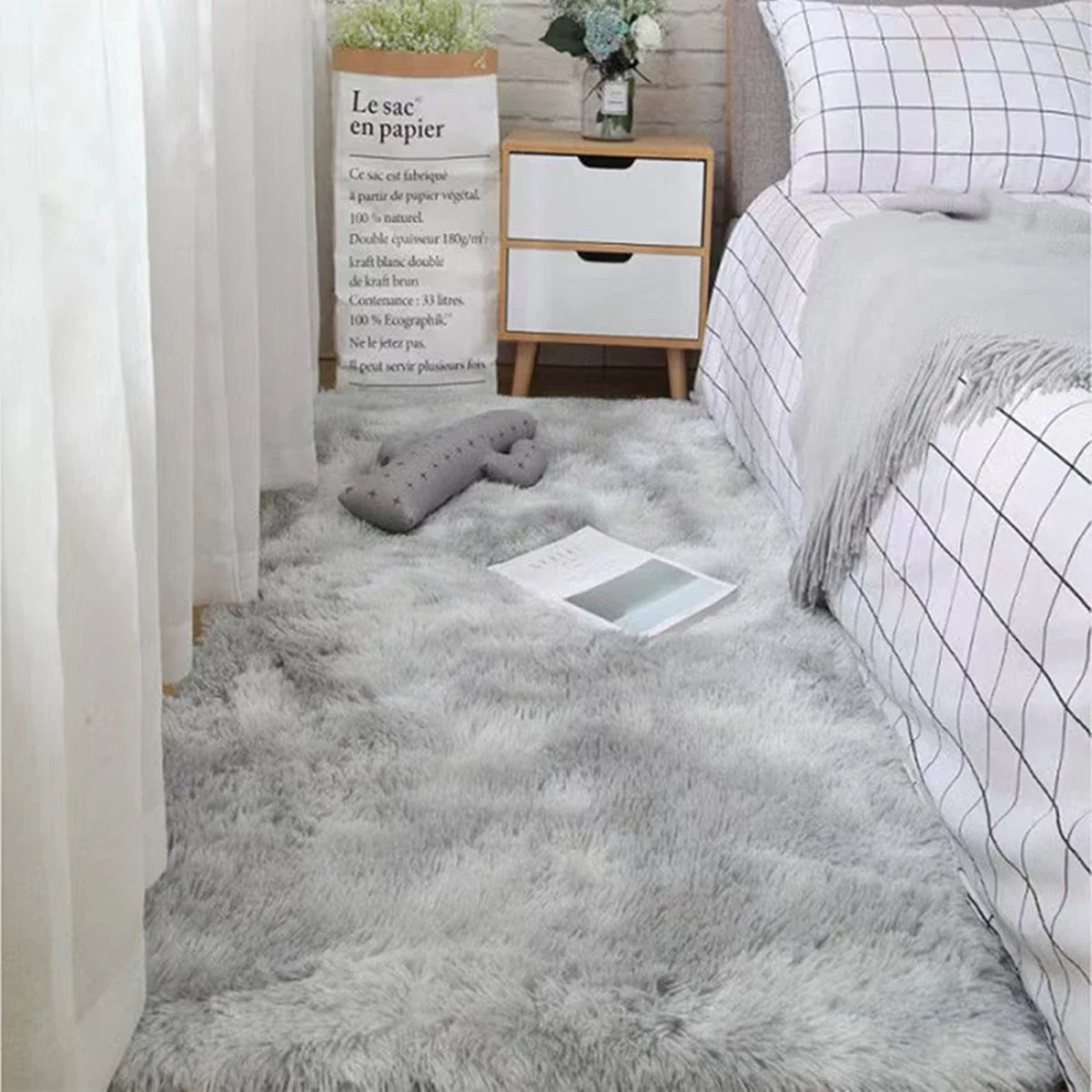 Fluffy Shag Rug – Ultra-Soft Non-Slip Plush Carpet for Bedroom & Living Room