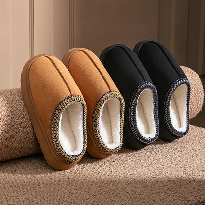 Women's Plush Slippers – Warm Fleece-Lined Indoor House Shoes