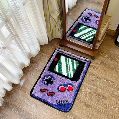 Retro Game Controller Tufted Rug – Non-Slip Gamer Room Carpet