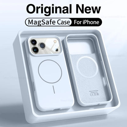 MagSafe Liquid Silicone iPhone Case – Magnetic Cover for iPhone 12–17 Series