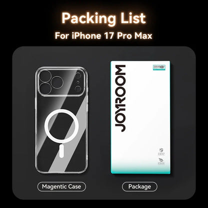 Joyroom Magnetic Crystal Case for iPhone 17 Series – Clear MagSafe Cover
