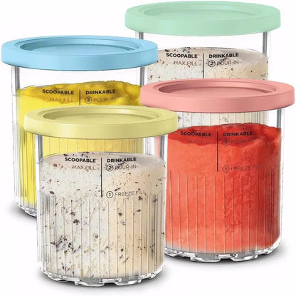Ninja Creami Replacement Pints 4-Pack with Lids & Spoons