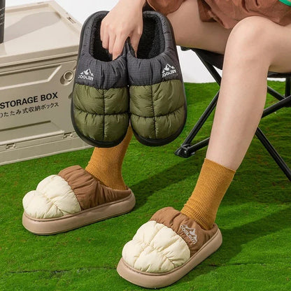 Waterproof Women's Winter Slippers – Thick Sole, Plush Lined, Non-Slip