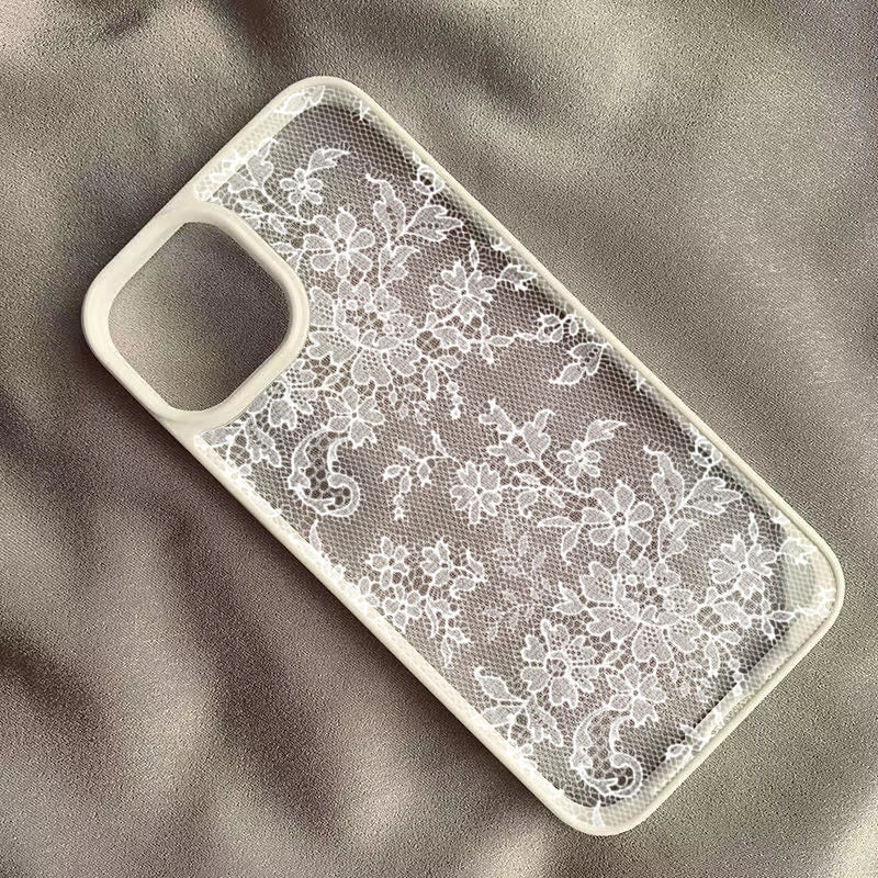 Vintage White Lace Floral iPhone Case