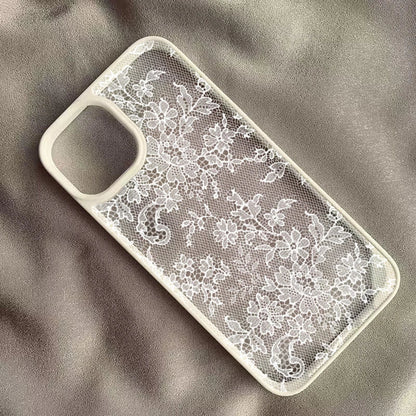 Vintage White Lace Floral iPhone Case