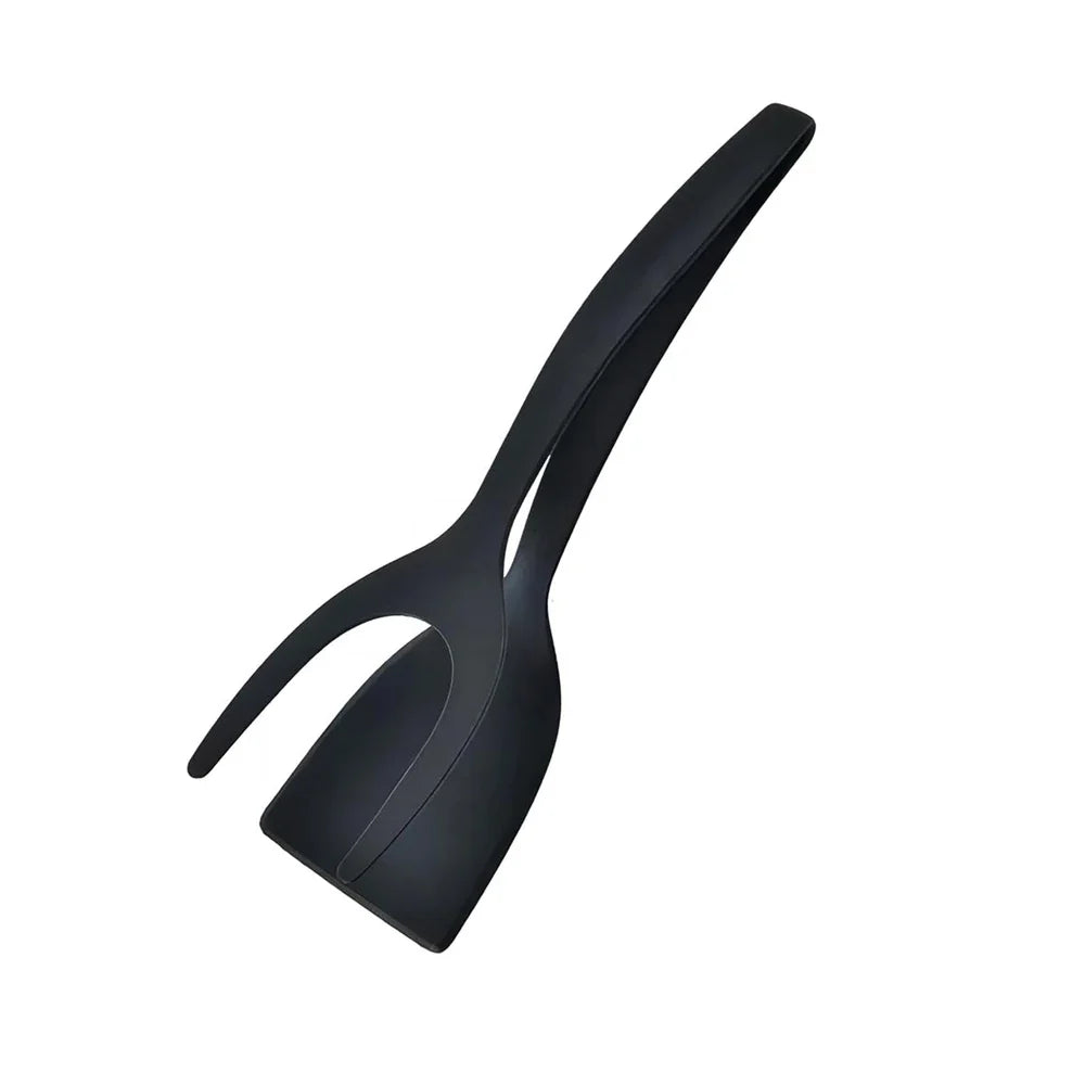 2-in-1 Flip Spatula Tongs – Non-Stick Nylon Kitchen Tool