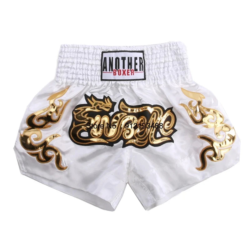 Muay Thai Shorts – Embroidery Kickboxing & Martial Arts Training Pants
