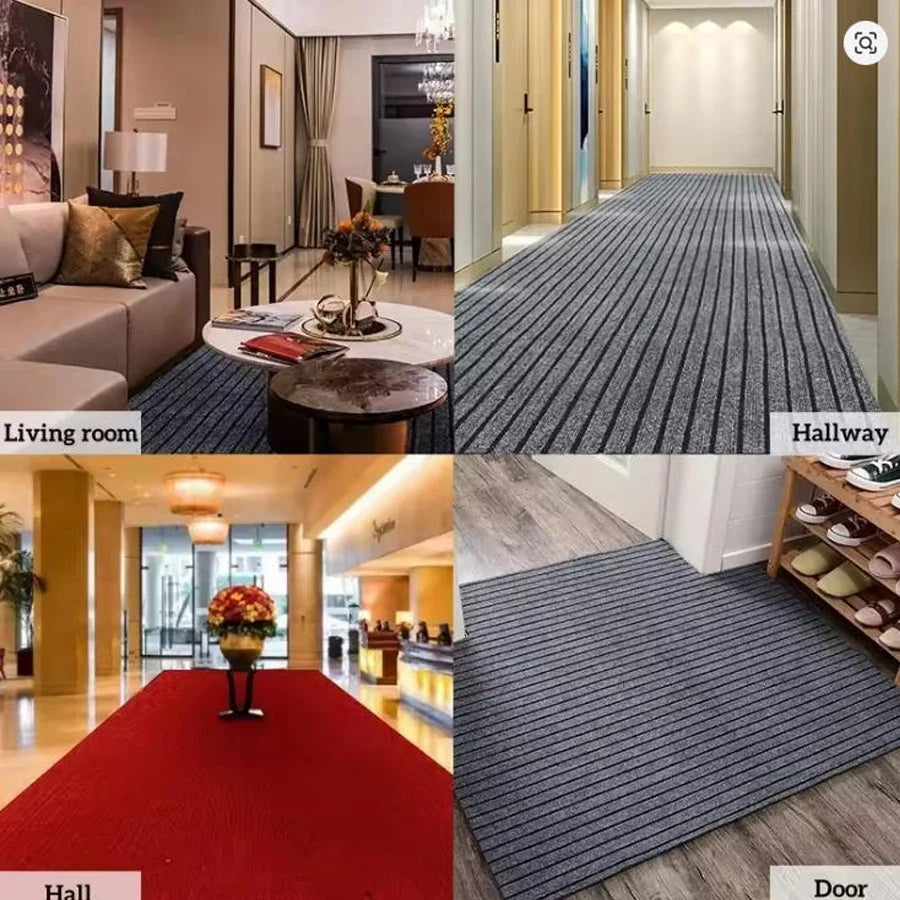 Striped Polyester Rug Runner – Kitchen & Hallway Floor Mat