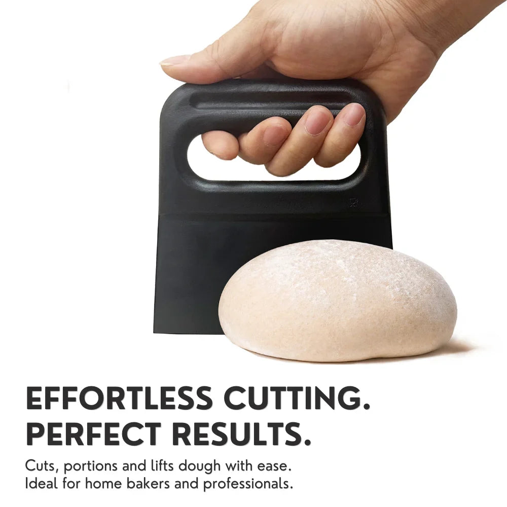 Pizza Dough Scraper & Spatula Cutter – Flexible Kitchen Tool with Hanging Bracket