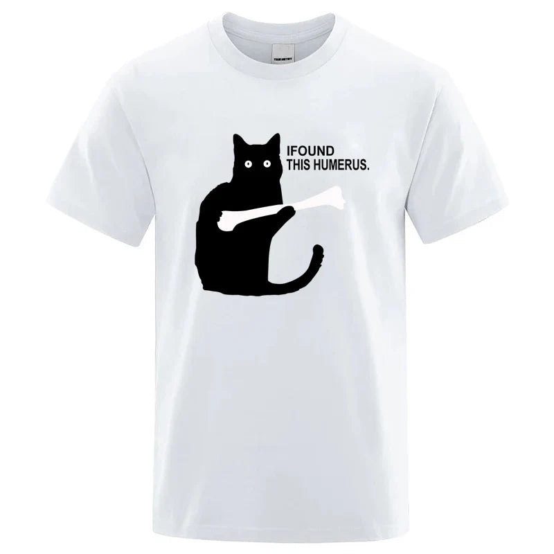Funny Cat Graphic T Shirt Cotton Blend Casual Tee