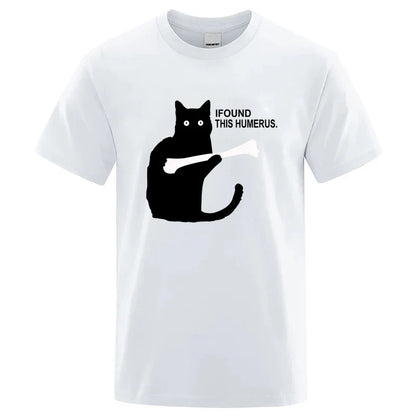 Funny Cat Graphic T Shirt Cotton Blend Casual Tee