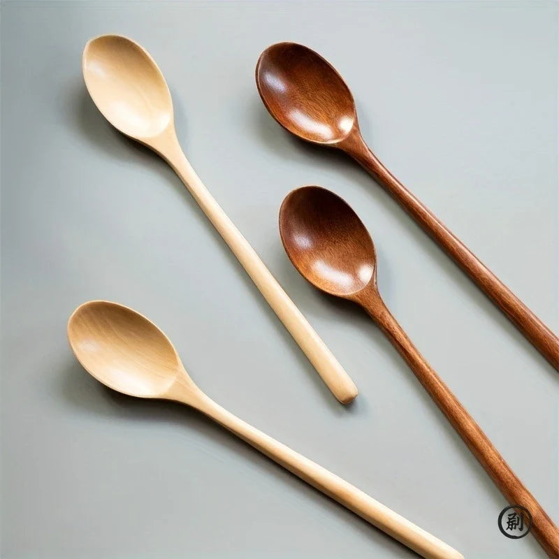 Wooden Spoons Set of 4 – Korean Style Natural Wood