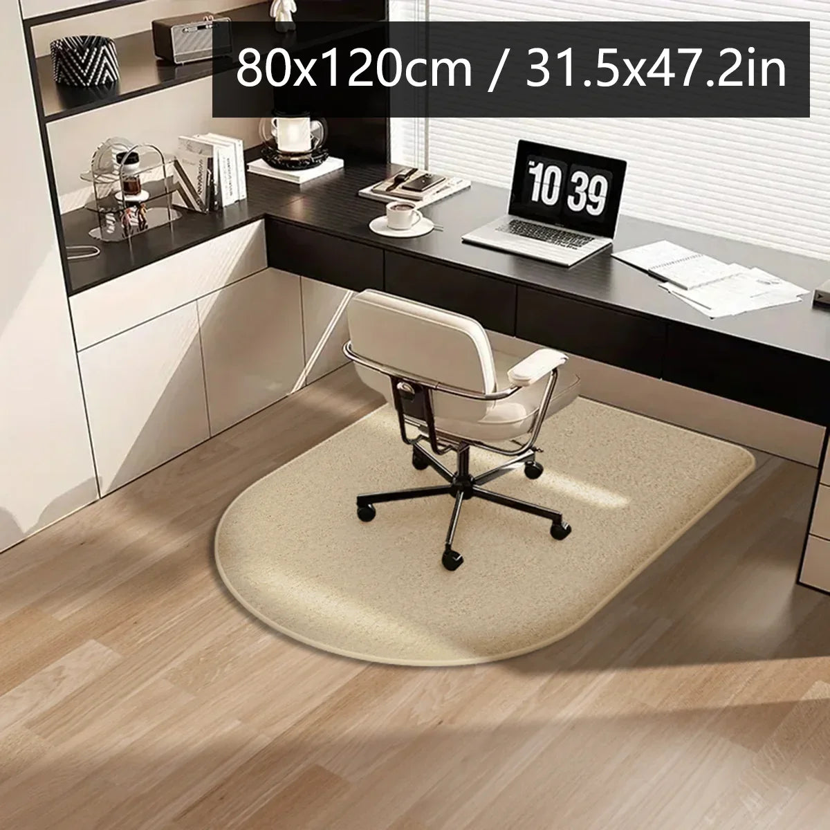 Office Chair Mat Flannel Desk Floor Protector – Thick Arched Carpet