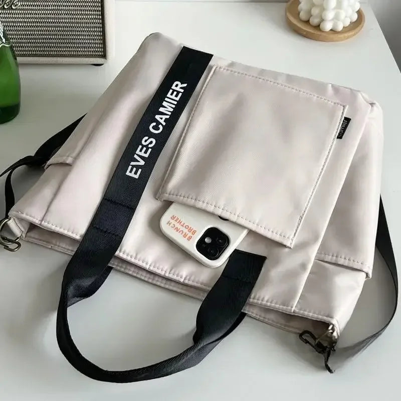 Casual Tote Bag Large Capacity Waterproof Nylon Shoulder Bag