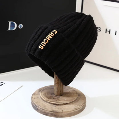 Korean Style Knit Beanie – Warm Ear Protection Winter Hat for Women