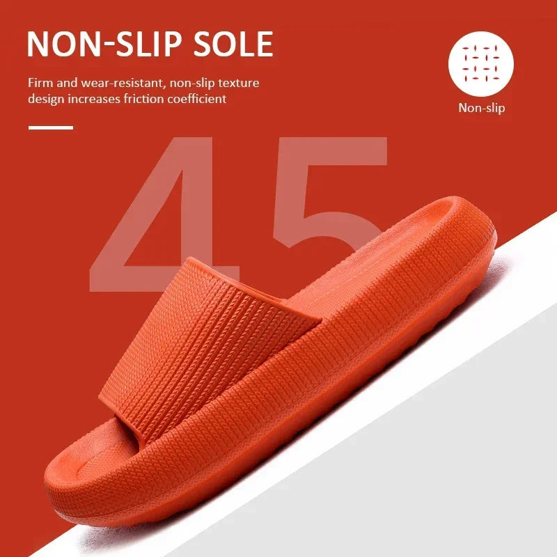 Thick EVA Sole Slide Slippers – Cloud Comfort Indoor Home Shoes