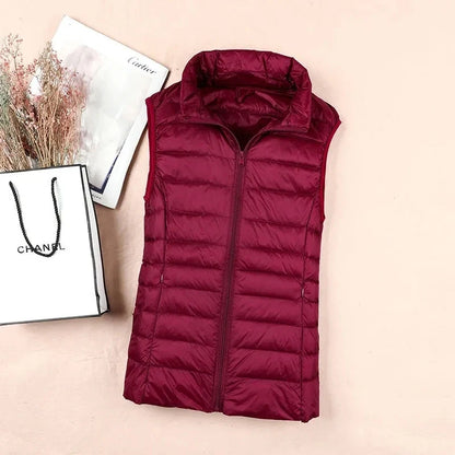 Women's Lightweight Puffer Vest – Sleeveless Down Waistcoat