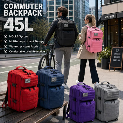 45L Tactical MOLLE Backpack – Large Capacity Travel & Outdoor Pack