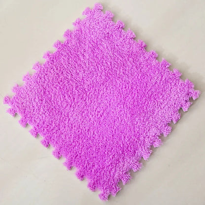 Soft Plush Interlocking Play Mat Tiles for Kids & Toddlers