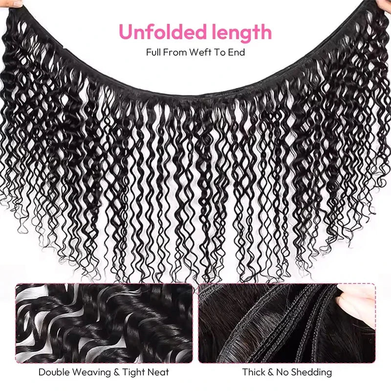 Loose Deep Wave Human Hair Bundles – Brazilian Remy Hair