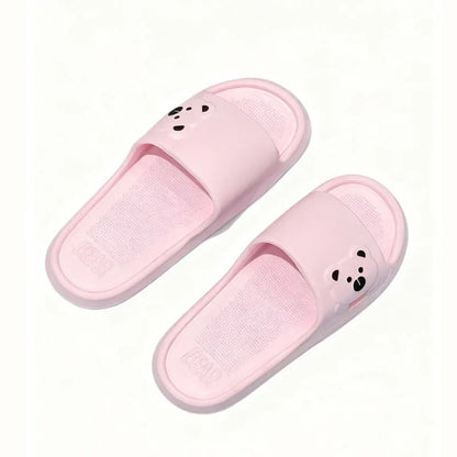 Cartoon Bear Indoor Slippers Women Soft EVA Home Slides