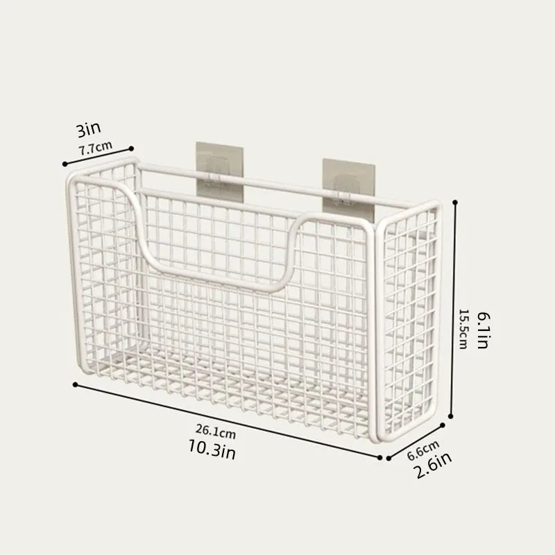 Punch-Free Wall-Mounted Storage Rack – Kitchen & Bathroom Organizer
