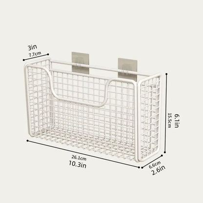 Punch-Free Wall-Mounted Storage Rack – Kitchen & Bathroom Organizer