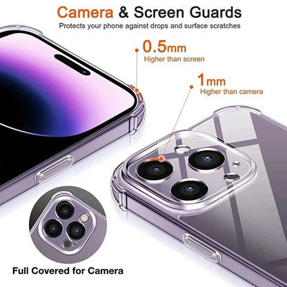 Clear Airbag iPhone Case – Shockproof Transparent Cover with Camera Protection