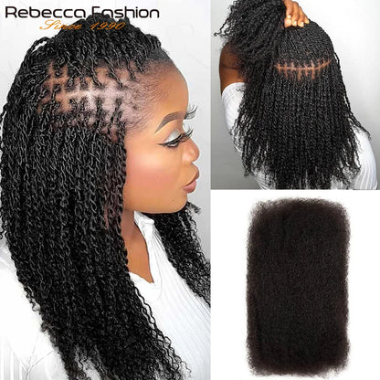 Afro Kinky Curly Bulk Human Hair for Braiding No Weft Remy