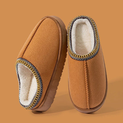 Women's Plush Slippers – Warm Fleece-Lined Indoor House Shoes