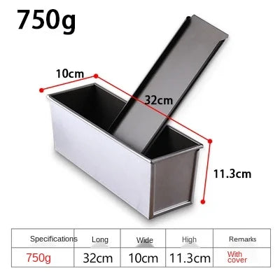 Non-Stick Bread Loaf Pan with Lid – Aluminum Alloy Toast Box