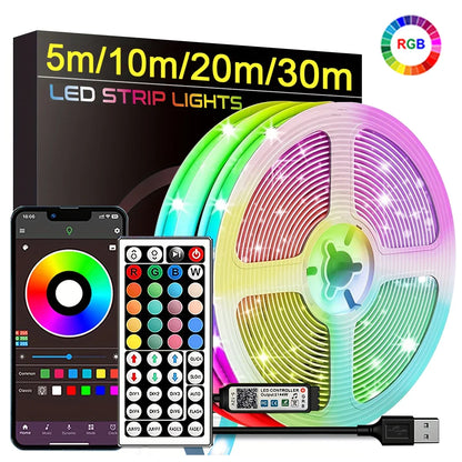 RGB LED Strip Lights with App & Remote Control